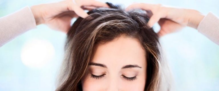 massage scalp using fingertips
